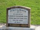 
Elizabeth Catherine HART
25 Apr 1976
aged 94

Albany Creek Cemetery, Pine Rivers


