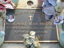 
Margaret Jean BELESKY
27 Mar 2001
aged 69

Albany Creek Cemetery, Pine Rivers

