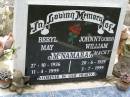 
Beryl May MCNAMARA,
27-10-1936 - 11-4-1999;
Johnny (John) William (Macky) MCNAMARA,
20-6-1929 - 3-7-1999;
Appletree Creek cemetery, Isis Shire

