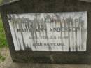 
Mary Ann ANDERSON,
died 24 Feb 1949 aged 99 years;
Appletree Creek cemetery, Isis Shire
