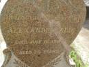 
Alexander ADIE,
died 18 July 1940 aged 79 years;
Appletree Creek cemetery, Isis Shire
