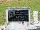 
Leeann COLEMAN,
daughter sister,
died July 1961;
Appletree Creek cemetery, Isis Shire
