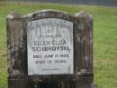 
Ellen Eliza SCHIBROWSKI,
wife,
died 16 June 1945 aged 37 years;
Appletree Creek cemetery, Isis Shire
