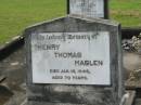 
Henry Thomas MASLEN,
died 10 Jan 1945 aged 70 years;
Appletree Creek cemetery, Isis Shire
