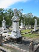
Henry Augustus OAKES,
born 17 Nov 1851 Seven Oaks McLeay River ,
died 20 Dec 1910;
Anna OAKES,
died 7 Sept 1957 aged 93 years;
Augustus John OAKES,
born 26 Jan 1824,
died 20 Dec 1893;
Janet,
wife,
born 7 Sept 1830,
died 19 Oct 1924;
Appletree Creek cemetery, Isis Shire
