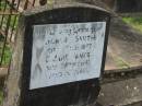 
Robert SMITH,
died 3 May 1897;
C. Jane JAMES,
died 29 Oct 1946 aged 90 years;
Appletree Creek cemetery, Isis Shire
