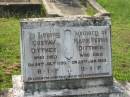 
Gustav DITTMER,
died 24 July 1950;
Marie Ferris DITTMER,
died 25 Jan 1955;
Appletree Creek cemetery, Isis Shire
