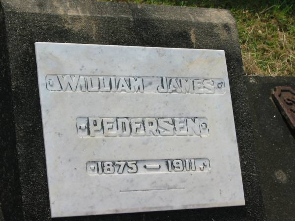 William James PEDERSEN,  | 1875 - 1911;  | Appletree Creek cemetery, Isis Shire  | 