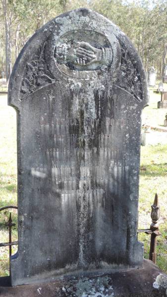 Clarence Roy BOYD  | d: 11 Apr 1925 aged 22y 9mo  |   | Minnie Amelia FAZIO  | d: 22 Jun 1954 aged 55  |   | Atherton Pioneer Cemetery (Samuel Dansie Park)  |   |   | 