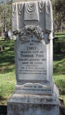 
Emily PINK
d: 31 Jan 1921 aged 58
wife of Thomas PINK

Stephen POLETTI
b: Lombardy, Italy 1867
d: 1913

Atherton Pioneer Cemetery (Samuel Dansie Park)


