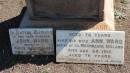
John WARD
native of Kings county Ireland
d: 18 Jul 1906?

and his wife
Ann WARD
native of county Westmeath, Ireland
d: 20 Aug 1912
aged 78

Aubigny Catholic Cemetery, Jondaryan

