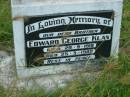 
Edward George KLAN, brother,
born 29-9-1918 died 25-3-1989;
Barney View Uniting cemetery, Beaudesert Shire
