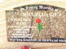 
Kathleen Mary MCCLELLAND,
22-6-1928 - 30-11-2002,
wife mother mother-in-law grandmother;
Bell cemetery, Wambo Shire
