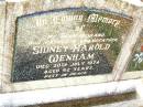 
Sidney Harold WENHAM,
husband father grandfather,
died 20 July 1974 aged 62 years;
Bell cemetery, Wambo Shire
