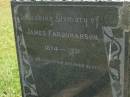 
James FARQUHARSON,
1874 - 1931;
Bell cemetery, Wambo Shire
