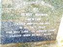 
Henry Norman NEWTON,
died 2 Jan 1966 in 54th year;
Bell cemetery, Wambo Shire
