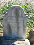 
Auguste Friedericke KELK
geb Juni 29 1866
gest August 4 1900

Bethania (Lutheran) Bethania, Gold Coast
