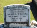 
Louisa A H BUROW
1 Jul 1964
aged 87

Bethania (Lutheran) Bethania, Gold Coast
