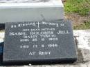 
Isabel Dolores JELL
(Daisy TESCH)
B: 25 Dec 1905
D: 17 Aug 1986

Bethania (Lutheran) Bethania, Gold Coast
