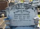 
Johanna E NOFFKE
B: 17 Dec 1859
D: 27 May 1930

Bethania (Lutheran) Bethania, Gold Coast
