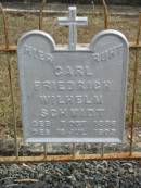 
Carl Friedrich Wilhelm SCHMIDT
geb  7 Oct 1886
ges 18 Jul 1905

Bethel Lutheran Cemetery, Logan Reserve (Logan City)

