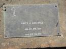 
Fritz H. ASCHMIES,
born 6 April 1924,
died 25 Feb 1990;
Blackbutt-Benarkin cemetery, South Burnett Region
