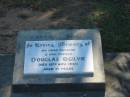 
Douglas OGILVIE,
husband father,
died 16 Nov 1980 aged 71 years;
Blackbutt-Benarkin cemetery, South Burnett Region
