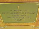 
John Joseph MCKILLOP,
died 17 Sept 1997 aged 85 years;
Bribie Island Memorial Gardens, Caboolture Shire
