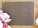 
Robert Daniel Charles LAIRD,
died 16 May 1998 aged 79 years;
Bribie Island Memorial Gardens, Caboolture Shire
