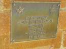 
John Victor (Jack) TUCKER,
died 30 July 1992 aged 89 years;
Bribie Island Memorial Gardens, Caboolture Shire

