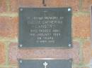 
Dulcie Catherine LANGTRY,
died 4 Jan 1984 aged 56 years;
Bribie Island Memorial Gardens, Caboolture Shire
