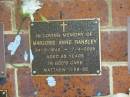 
Marjorie Anne RANSLEY,
24-3-1940 - 7-4-2005 aged 65 years;
Bribie Island Memorial Gardens, Caboolture Shire
