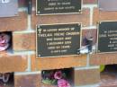 
Thelma Irene CHURCH,
died 1 Dec 2001 aged 94 years;
Bribie Island Memorial Gardens, Caboolture Shire
