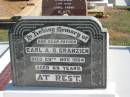 
Carl A.O. GRANZIEN,
died 29 Nov 1954 aged 69 years,
father;
Apostolic Church of Queensland, Brightview, Esk Shire
