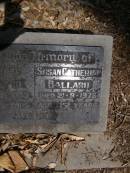 
Harold BALLARD,
died 9-3-1959 aged 66 years;
Susan Catherine BALLARD,
died 21-9-1976 aged 82 years;
Brookfield Cemetery, Brisbane

