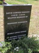 
David Cowper TENNENT,
11-01-29 - 11-10-02,
husband of Rosemary Elizabeth,
father of Hayden, Sally Ann, & families;
Brookfield Cemetery, Brisbane
