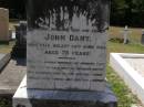 
Maria Jane, wife,
died 12 Feb 1938 in 92nd year;
Henry James DART,
died 4 Aug 1937 aged 66 years;
Maria Jane PIKE, mother,
died 20 Nov 1950 aged 81 years;
Edward Charles PIKE, father,
died cremated 16 Jan 1947 aged 82 years;
Brookfield Cemetery, Brisbane

