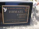 
Charlotte ISHMAEL,
20-1-1924 - 21-11-2002,
wife of David,
mother of Glenda, Rhondda & Dee;
Brookfield Cemetery, Brisbane
