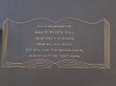 
Mavis Ellen GILL,
29-6-1915 - 2-6-2002;
Brookfield Cemetery, Brisbane
