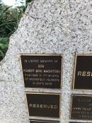 
Robert Eric MACINTOSH (Bob)
b: 7 Mar 1925
d: 17 Dec 2004
buried at Brookfield

Memorial garden Brookfield Anglican Church of the Good Shepherd

