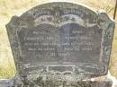 
(mother)
Charlotte HALL
d: 8 Jul 1935, aged 84
(father)
Henry HALL
d: 11 Dec 1895, aged 42

Ann HINE (nee BOTLEY)
b: 22 Nov 1811 Grendon BShire, Eng
d: 16 Aug 1899 Kipper Ck, Dundas, Q
Married Job HINE c1838 Eng

Henry HINE b: 1849, d: 1876
Charlotte HINE b: 1850, d 1872
                                         (RJB)
Fairview Cemetery, Bryden, Somerset Region, Queensland

