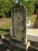 
Frederick Lewis NOTT
of Windermere Plantation
b: Okehampton Hunter River
    16 Apr 1848
d: Cremorne, Sydney
    20 Feb 1912

Frank Beresford NOTT
b: Windermere
d: Bundaberg on his 13th birthday

Jean (NOTT)
wife of above
d: Cremorne, Sydney
    18 Jan 1922 aged 68

Bundaberg General Cemetery

