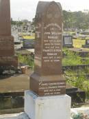 
John William HINKLER
d: 13 Oct 1927 aged 70

wife
Frances Aitken HINKLER
d: 5 Sep 1953 aged 87

James Edmund HINKLER
d: 2 Oct 1926 aged 92

Bundaberg General Cemetery

