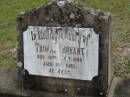 
Thomas BRYANT,
died 13 Sept 1950 aged 85 years;
Caboonbah Church Cemetery, Esk Shire
