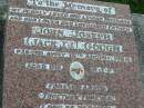 
John Joseph (Jack J.J.) GOUGH,
husband father,
died 15 Aug 1994 aged 88 years;
Sacred Heart Catholic Church, Christmas Creek, Beaudesert Shire

