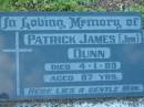 
Patrick James (Jim) DUNN,
died 4-1-89 aged 87 years;
Sacred Heart Catholic Church, Christmas Creek, Beaudesert Shire
