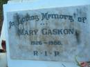 
Mary GASKON,
1926 - 1896;
Sacred Heart Catholic Church, Christmas Creek, Beaudesert Shire
