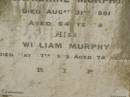 
Catherine MURPHY,
died 31 Aug 1901 aged 64 years;
William MURPHY,
died 27 May 1903 aged 73 years;
Coulson General Cemetery, Scenic Rim Region
