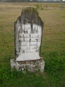 
George SMITH
d: 25 April 1931 aged 69

(wife)
Jane SMITH
d: 9 Sep 1938

Cressbrook Homestead, Somerset Region

