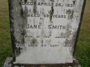 
George SMITH
d: 25 April 1931 aged 69

(wife)
Jane SMITH
d: 9 Sep 1938

Cressbrook Homestead, Somerset Region

